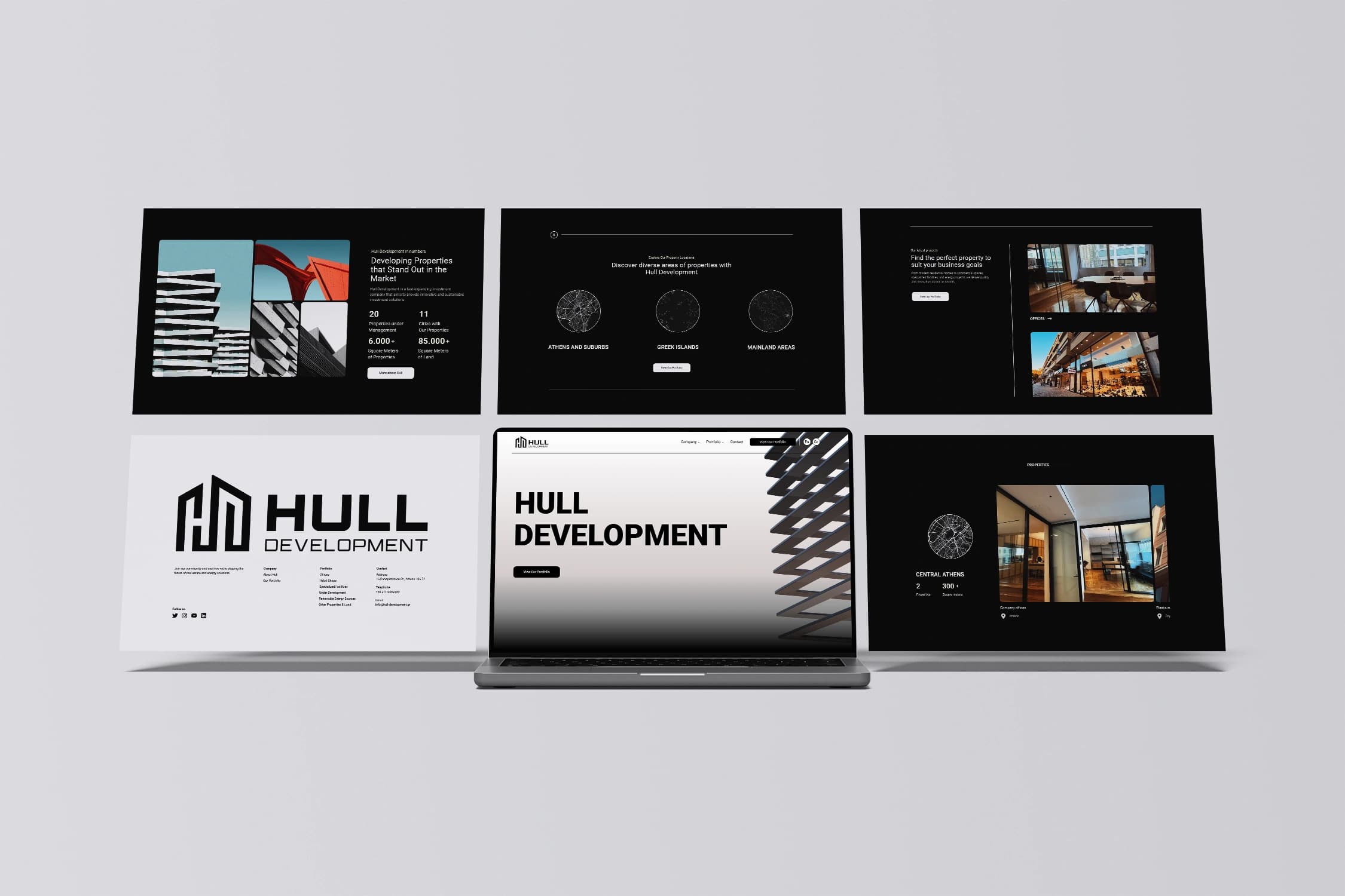 Hull Development website interface collage