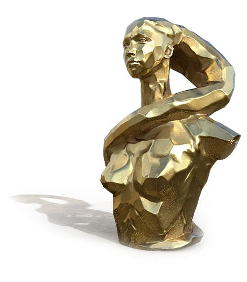 Decorative statue 3D visualization